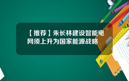 【推荐】朱长林建设智能电网须上升为国家能源战略