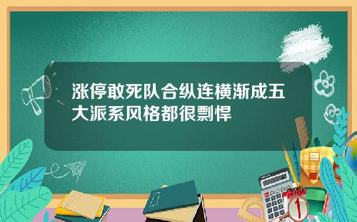 涨停敢死队合纵连横渐成五大派系风格都很剽悍