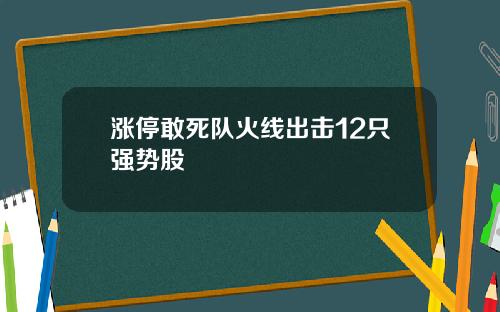 涨停敢死队火线出击12只强势股