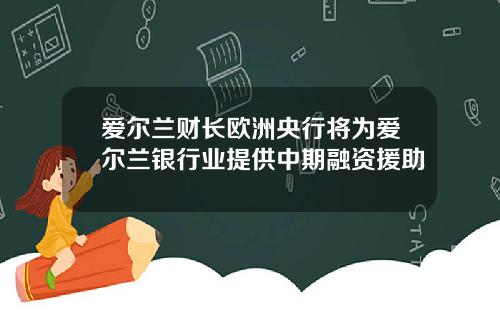 爱尔兰财长欧洲央行将为爱尔兰银行业提供中期融资援助