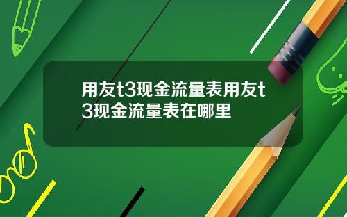 用友t3现金流量表用友t3现金流量表在哪里