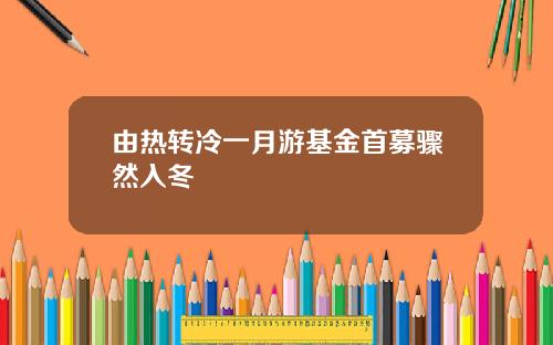 由热转冷一月游基金首募骤然入冬