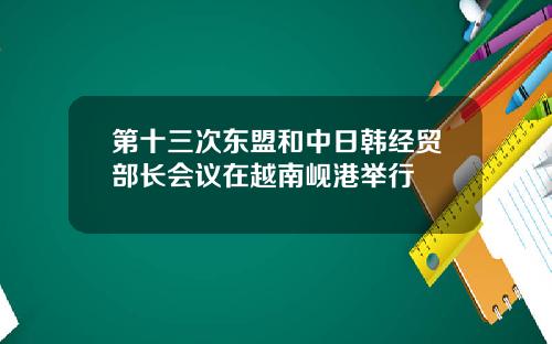 第十三次东盟和中日韩经贸部长会议在越南岘港举行