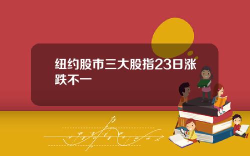 纽约股市三大股指23日涨跌不一