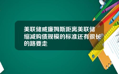 美联储威廉姆斯距离美联储缩减购债规模的标准还有很长的路要走