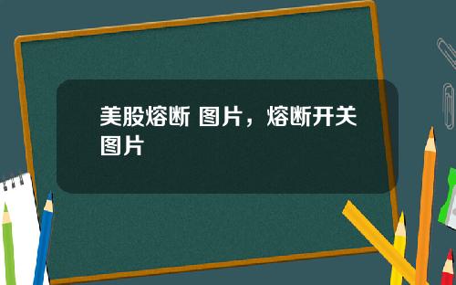 美股熔断 图片，熔断开关图片