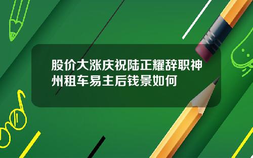 股价大涨庆祝陆正耀辞职神州租车易主后钱景如何