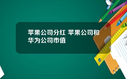 苹果公司分红 苹果公司和华为公司市值