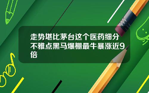 走势堪比茅台这个医药细分不雅点黑马爆棚最牛暴涨近9倍