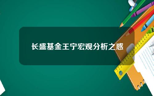 长盛基金王宁宏观分析之惑