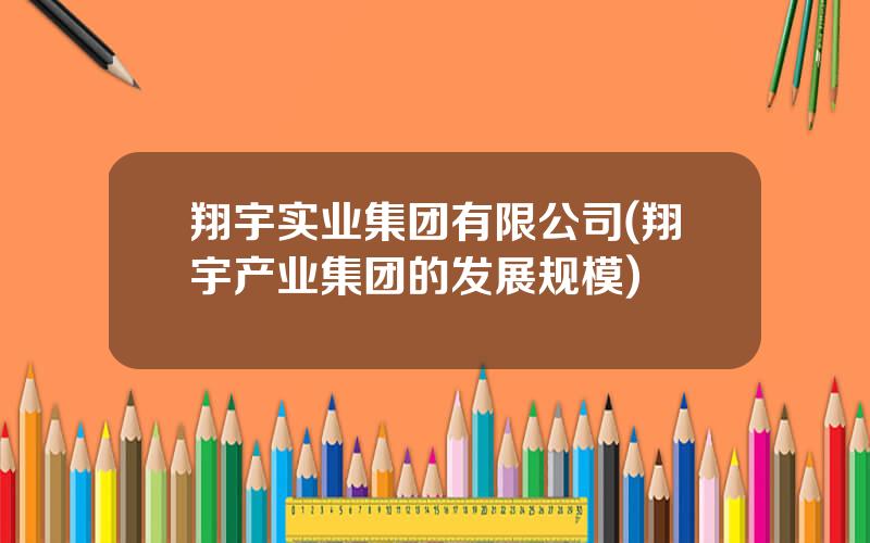 翔宇实业集团有限公司(翔宇产业集团的发展规模)