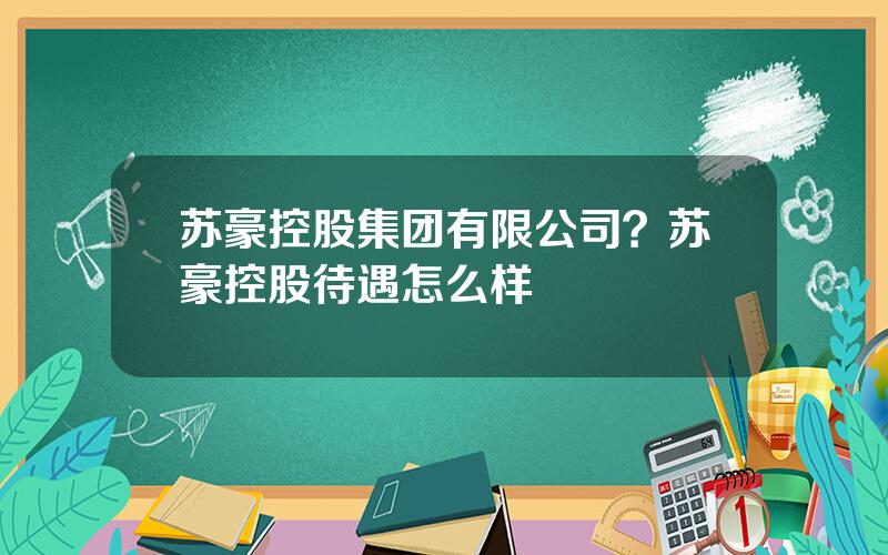 苏豪控股集团有限公司？苏豪控股待遇怎么样