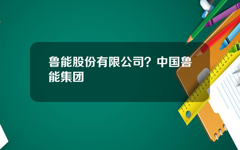 鲁能股份有限公司？中国鲁能集团